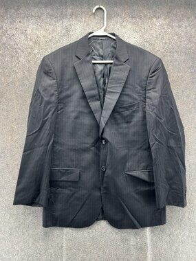 Pronto Uomo Suit Jacket Mens 42R Gray Wool Pinstripe Two Button Regular Coat